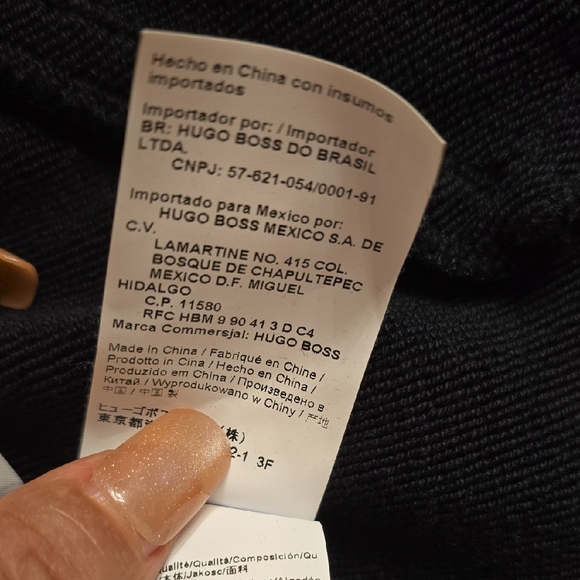 HUGO Navy Asymmetrical Zip Hoodie - Picture 14 of 16